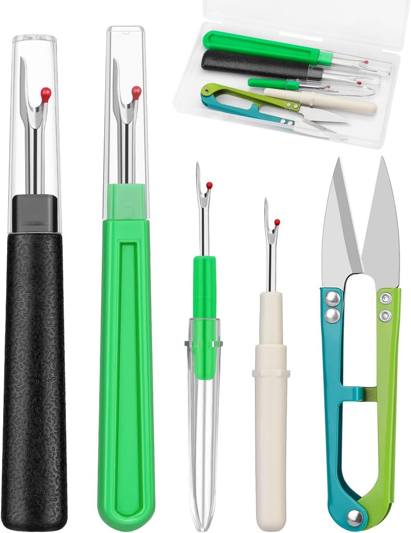 ZMAAGG Seam Rippers for Sewing, 2 Big and 2 Small Stitch Remover Tools, Thread Ripper with Thread Snips for Sewing and DIY Craft - Image 1